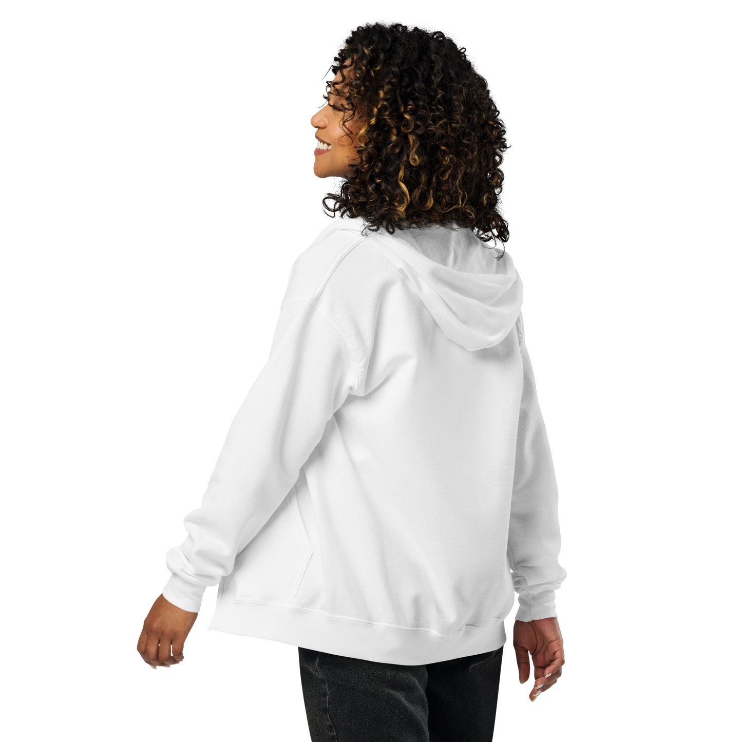 White Heavy Blend Zip Hoodie Unisex