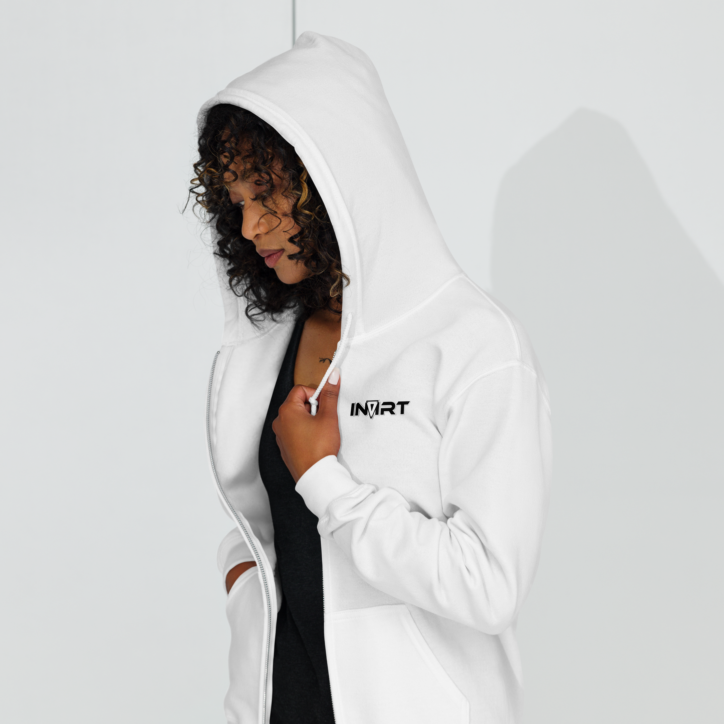 White Heavy Blend Zip Hoodie Unisex