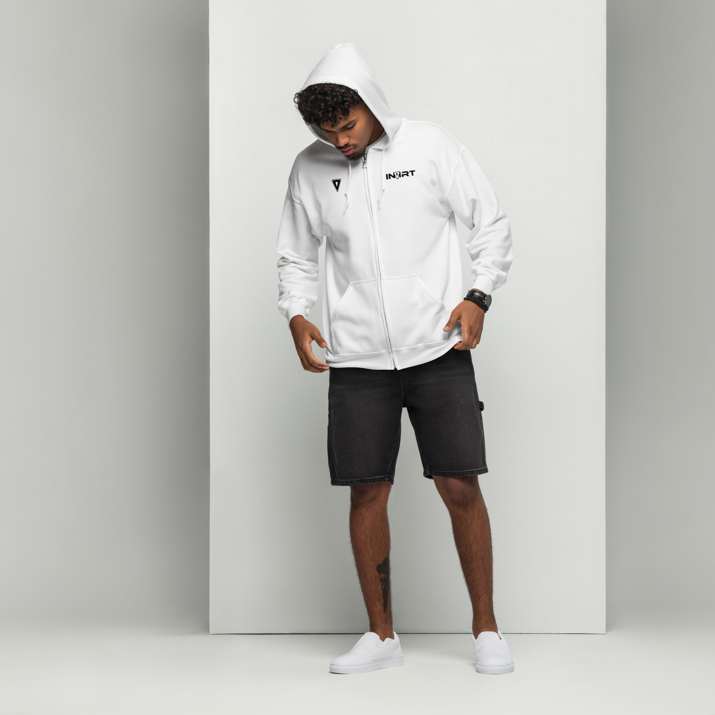 White Heavy Blend Zip Hoodie Unisex