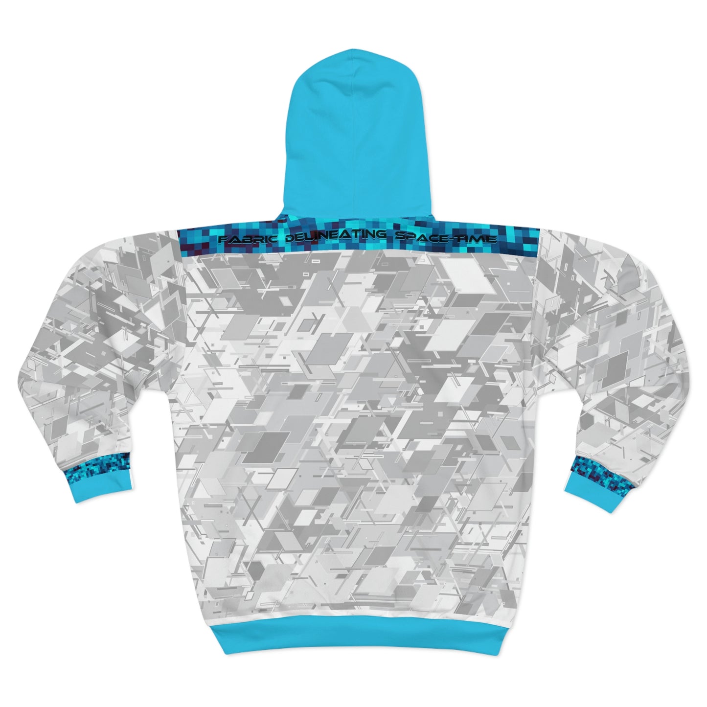 Blue Pixel Zip Hoodie