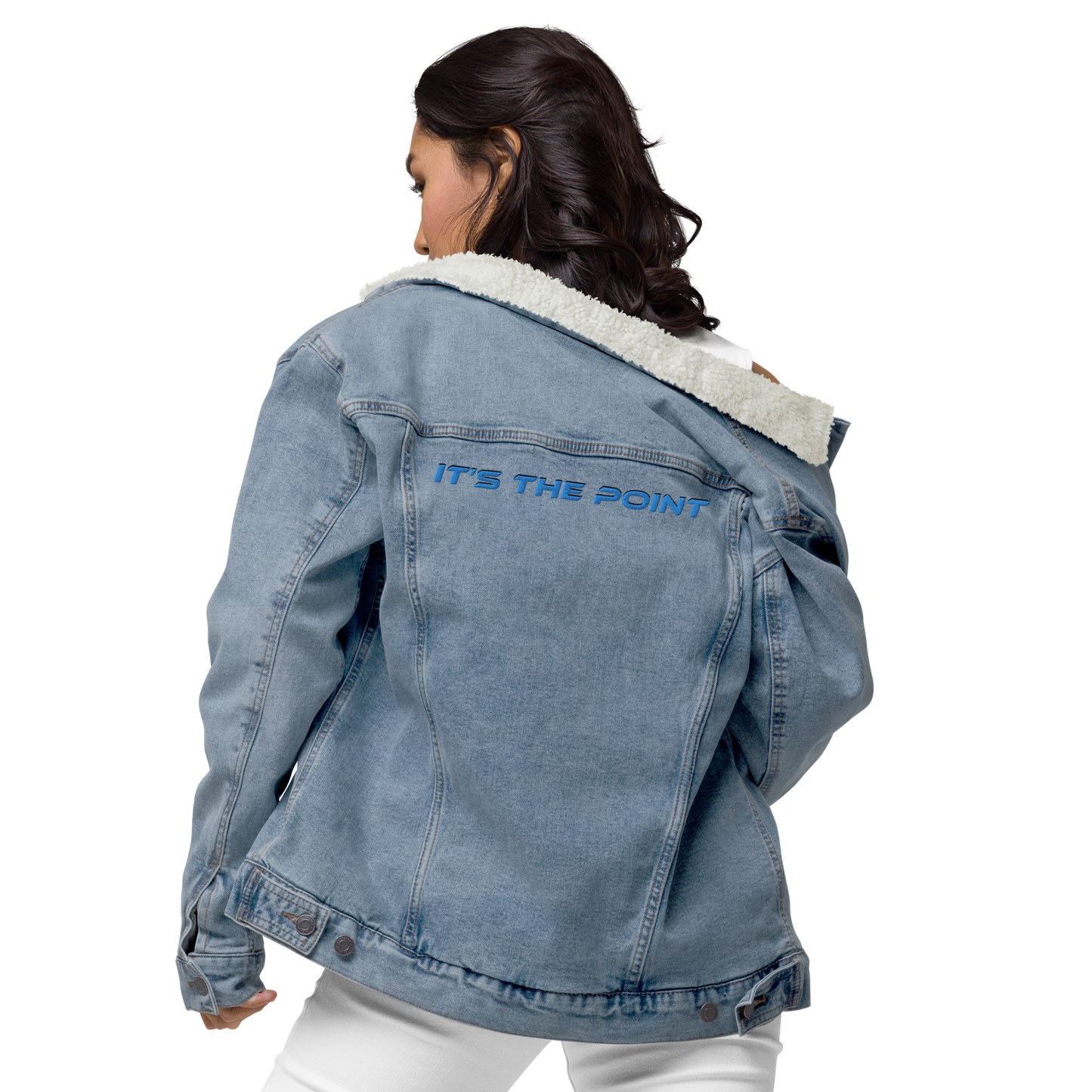 Womens Denim Sherpa Jacket 1.0