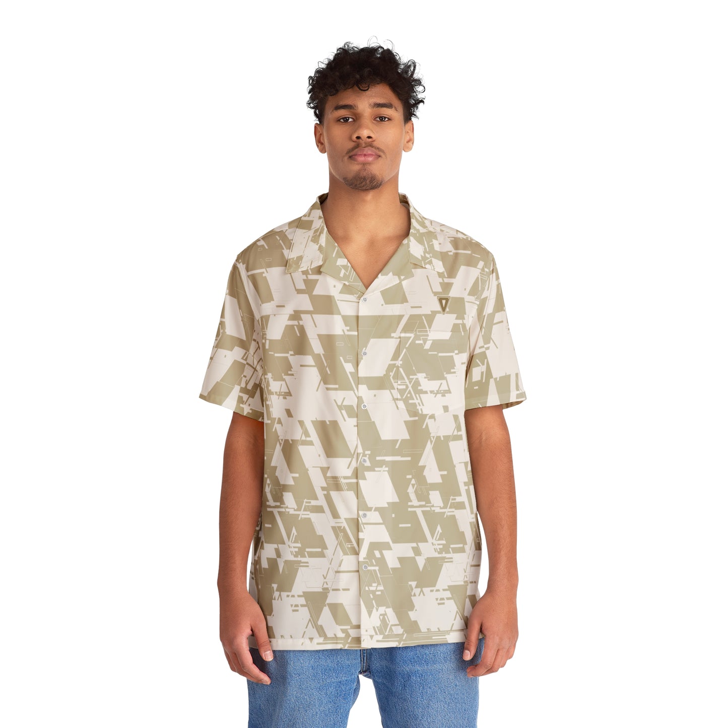 Tan Cyber-Hawaiian Shirt