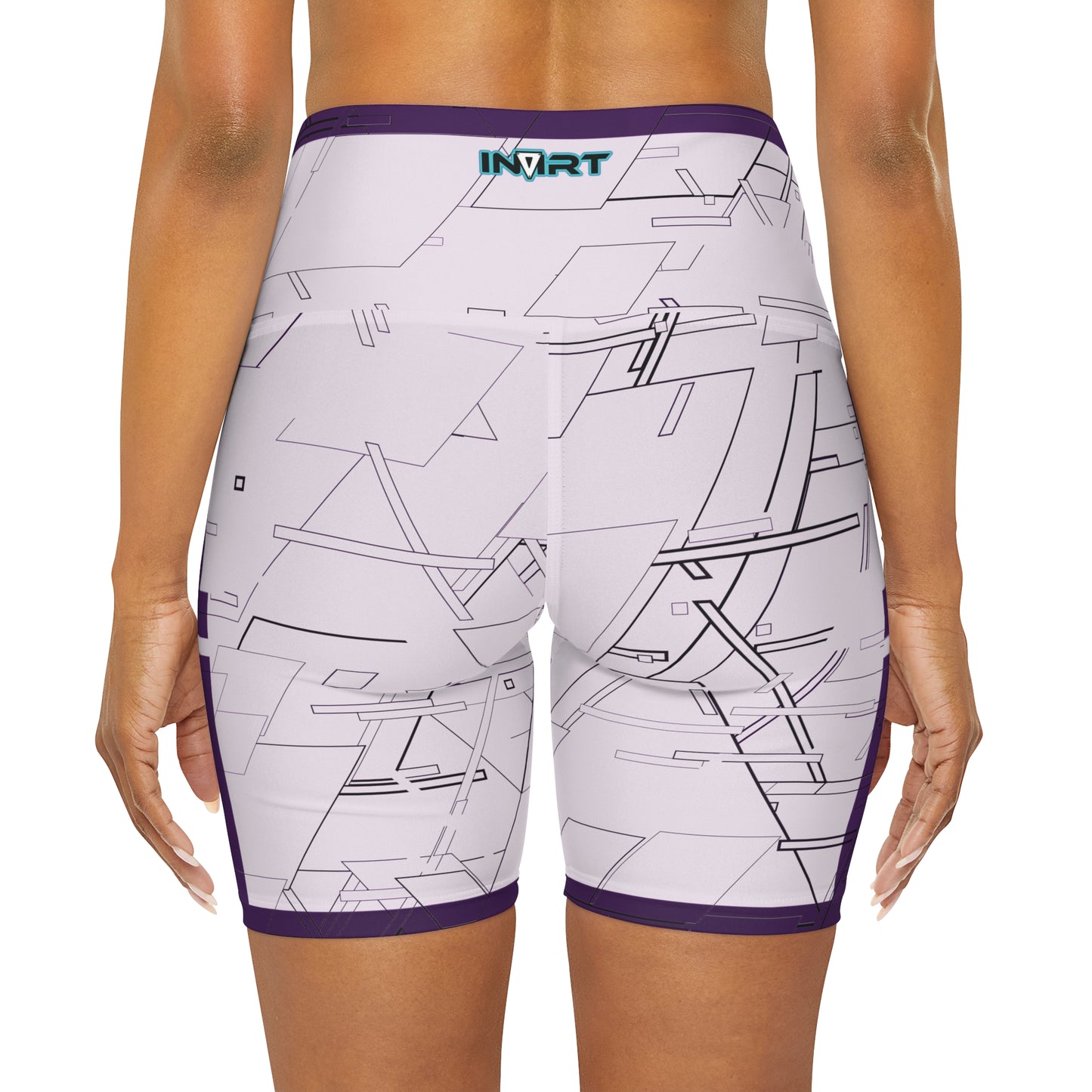 Cyber Purple Colorize High Waisted Fitness Shorts