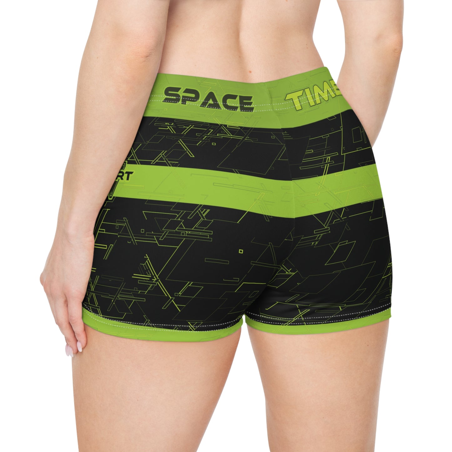 Cyber Plasma Green Fitness Shorts V2