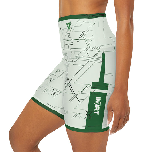 Cyber Green Colorize High Waisted Fitness Shorts