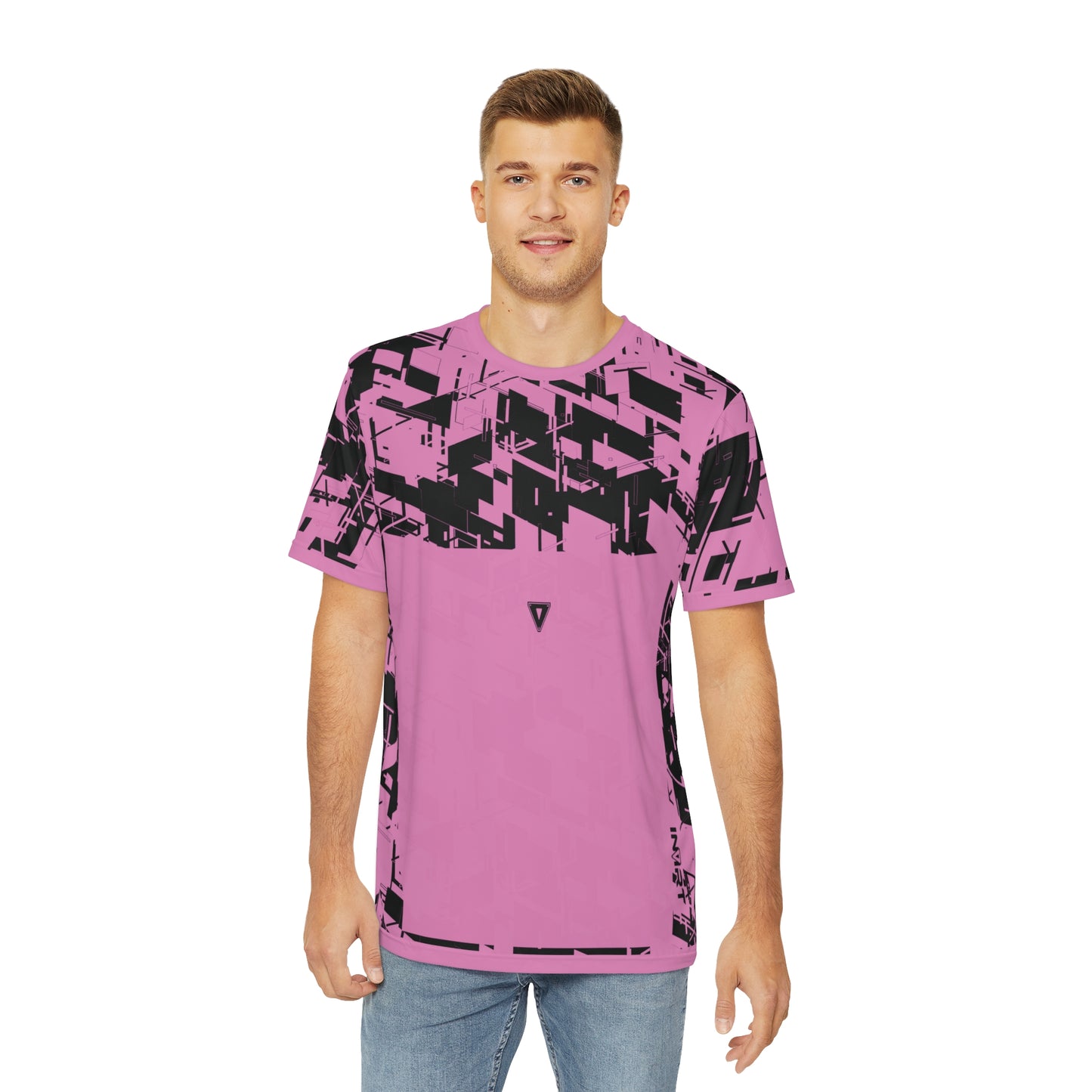 Men's Cyber Line Pink T Shirt