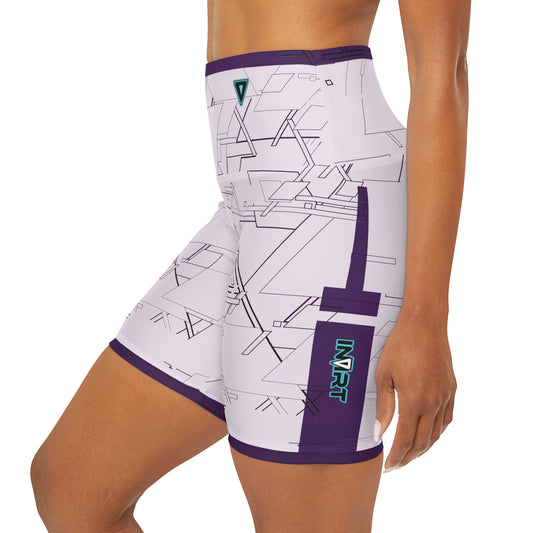 Cyber Purple Colorize High Waisted Fitness Shorts