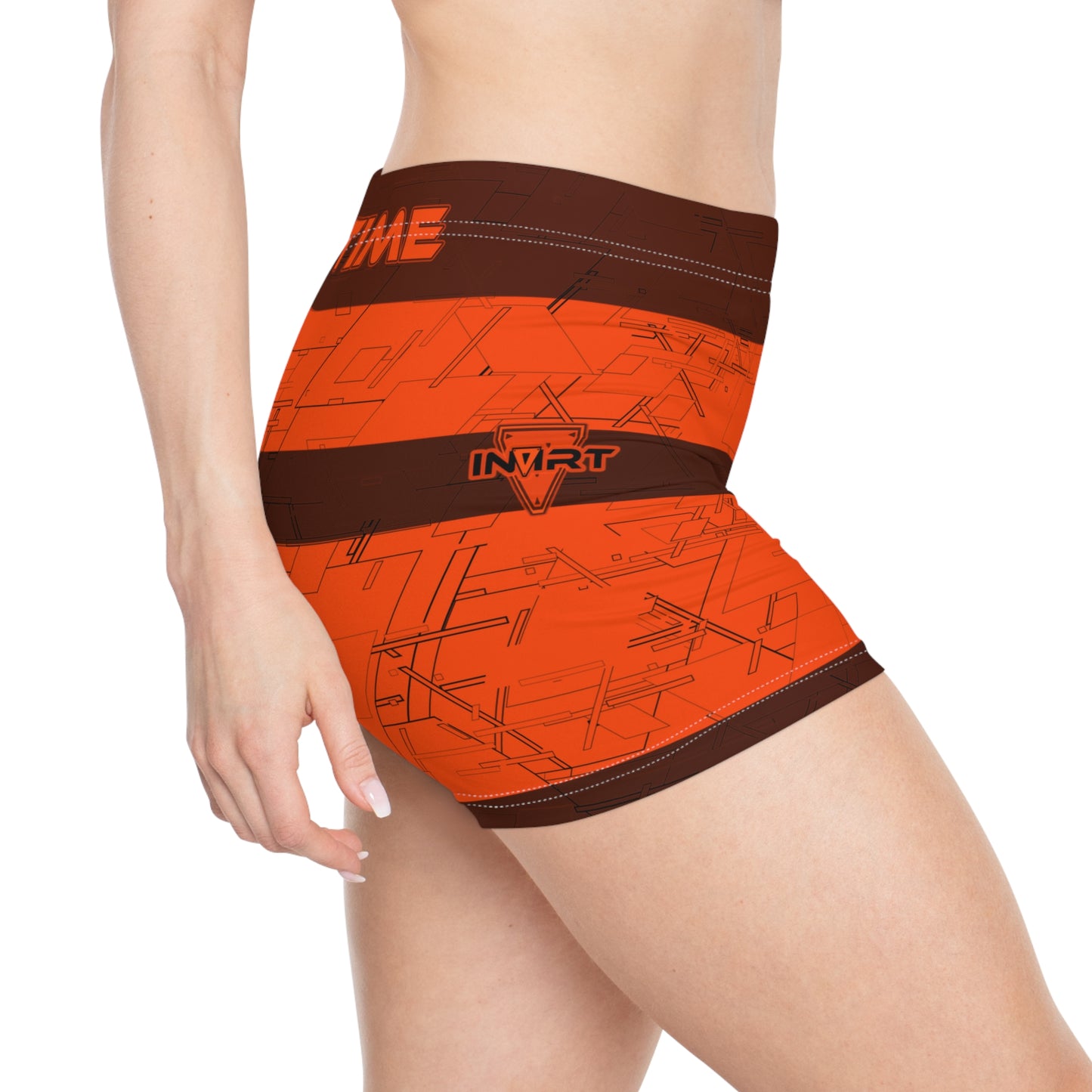 Cyber Orange Fitness Shorts