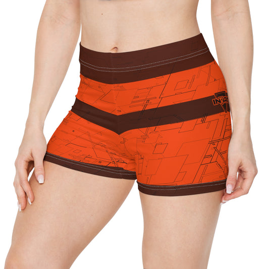 Cyber Orange Fitness Shorts