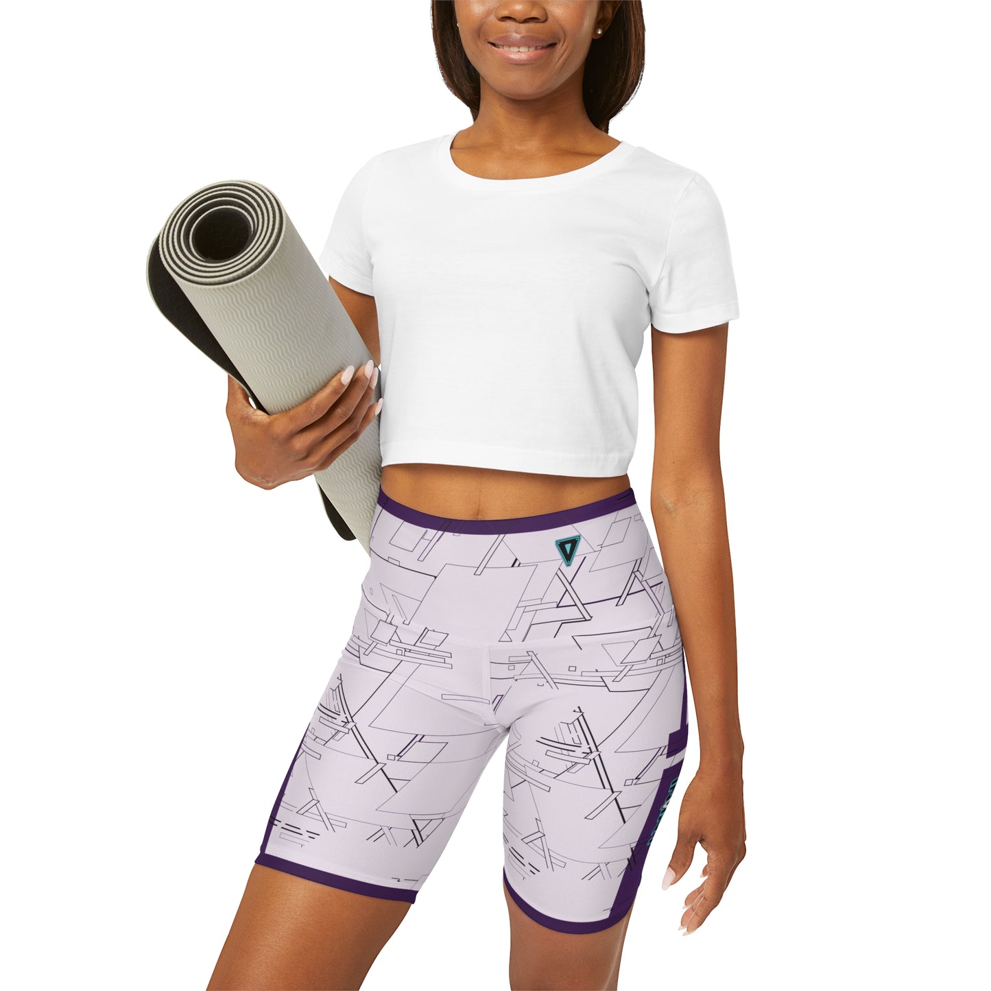 Cyber Purple Colorize High Waisted Fitness Shorts