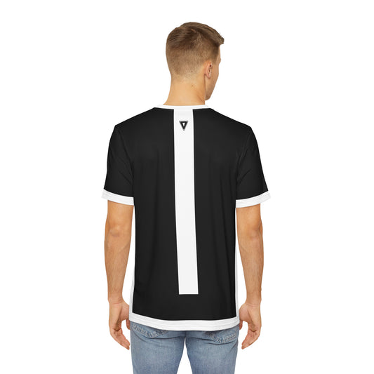 Men's Plain Cyber Line Black T Shirt V2
