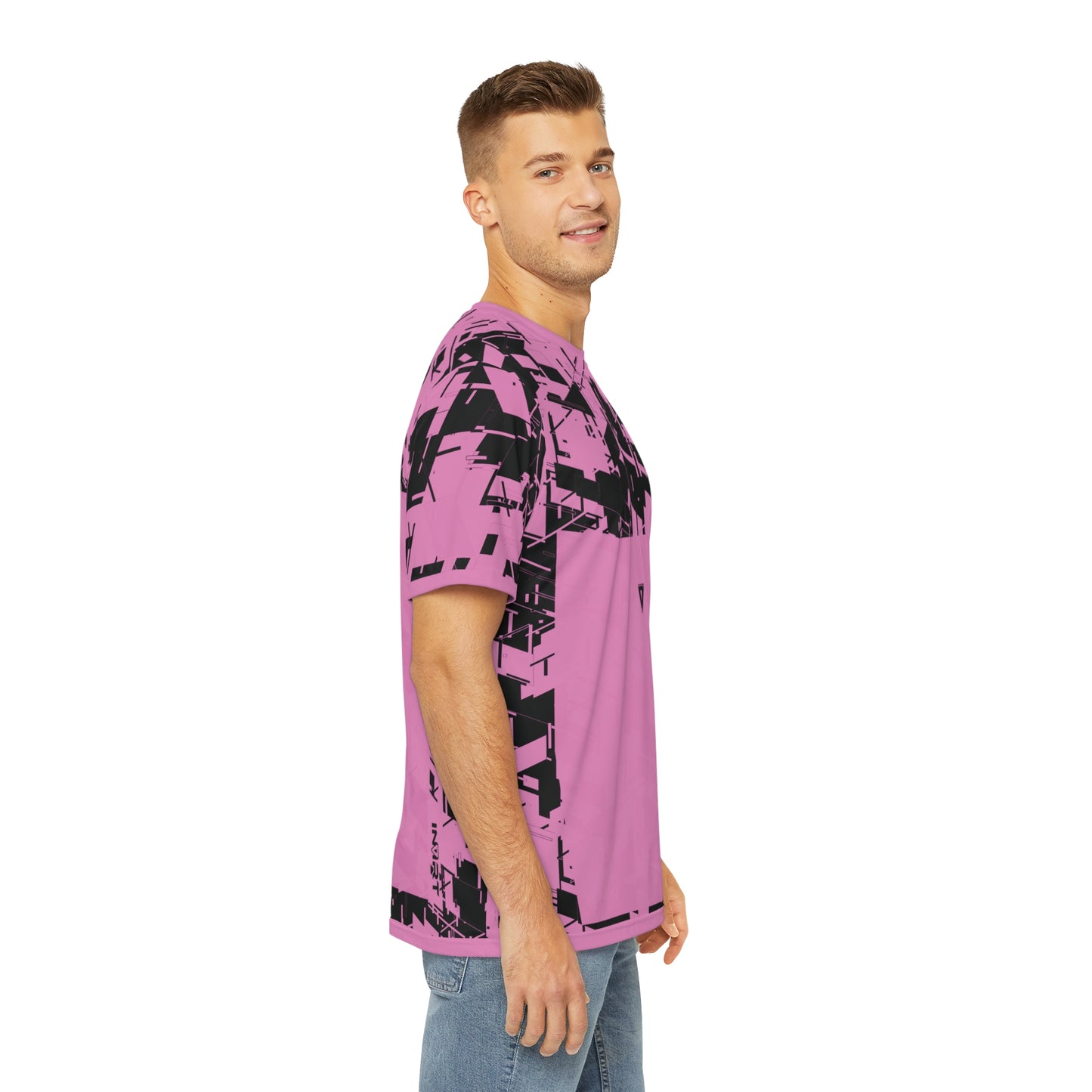 Men's Cyber Line Pink T Shirt