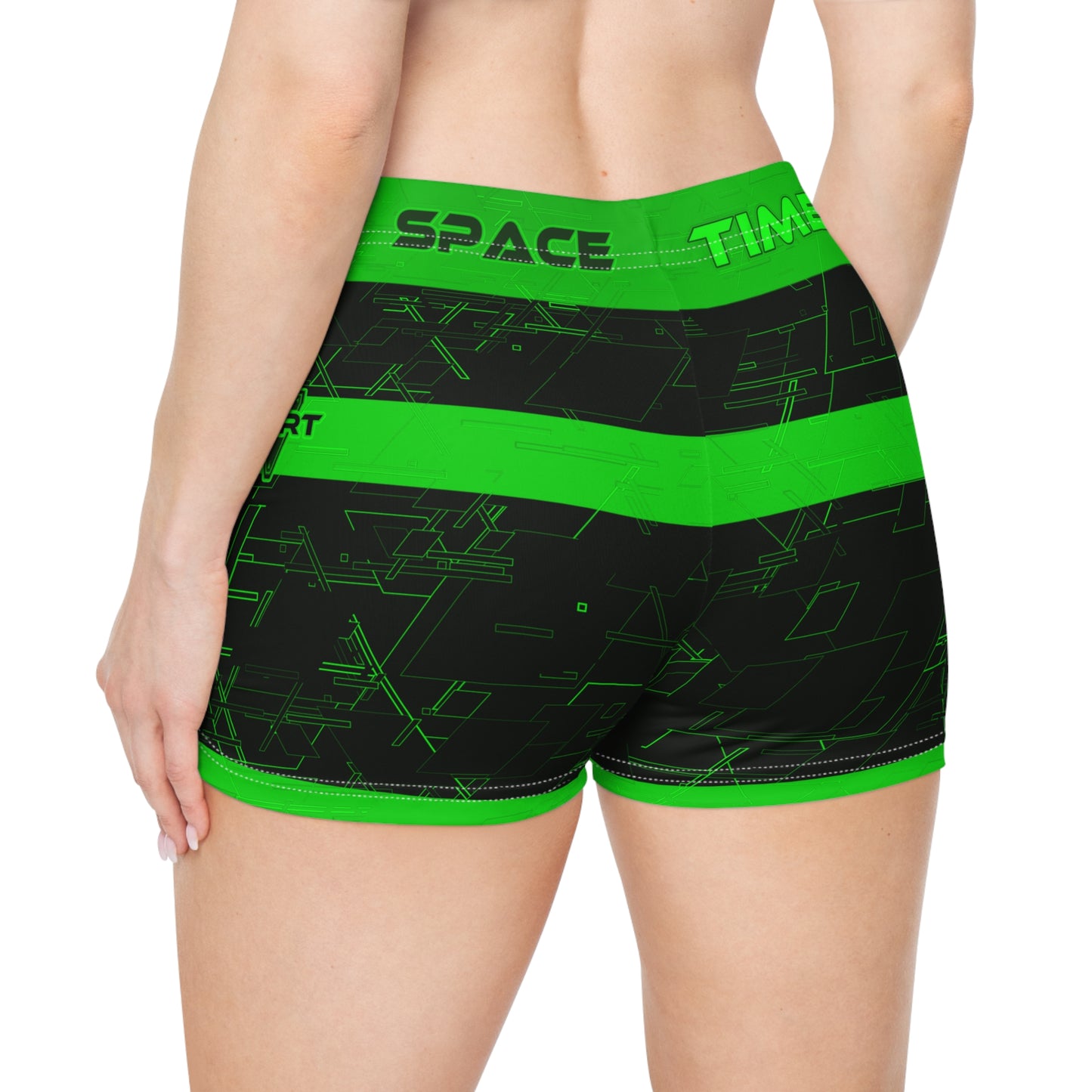 Cyber Green Fitness Shorts V2