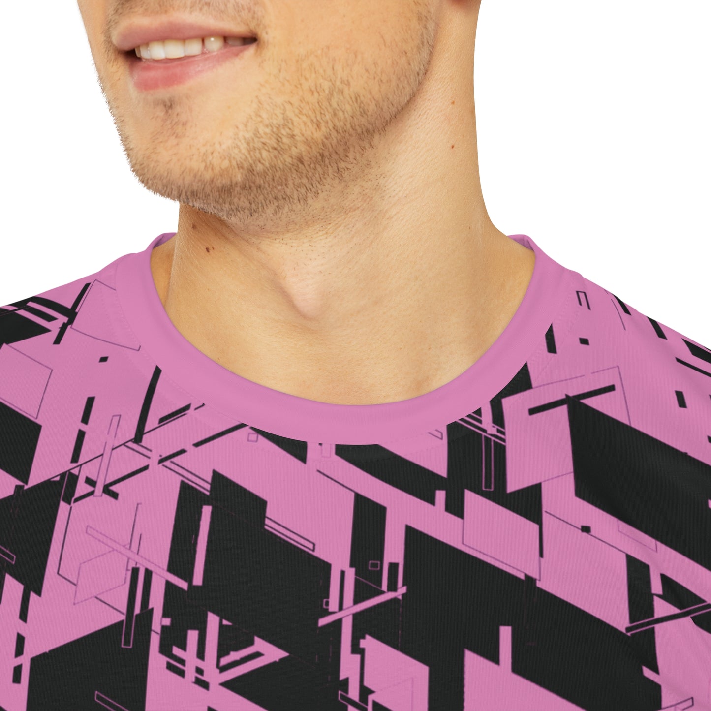 Men's Cyber Line Pink T Shirt