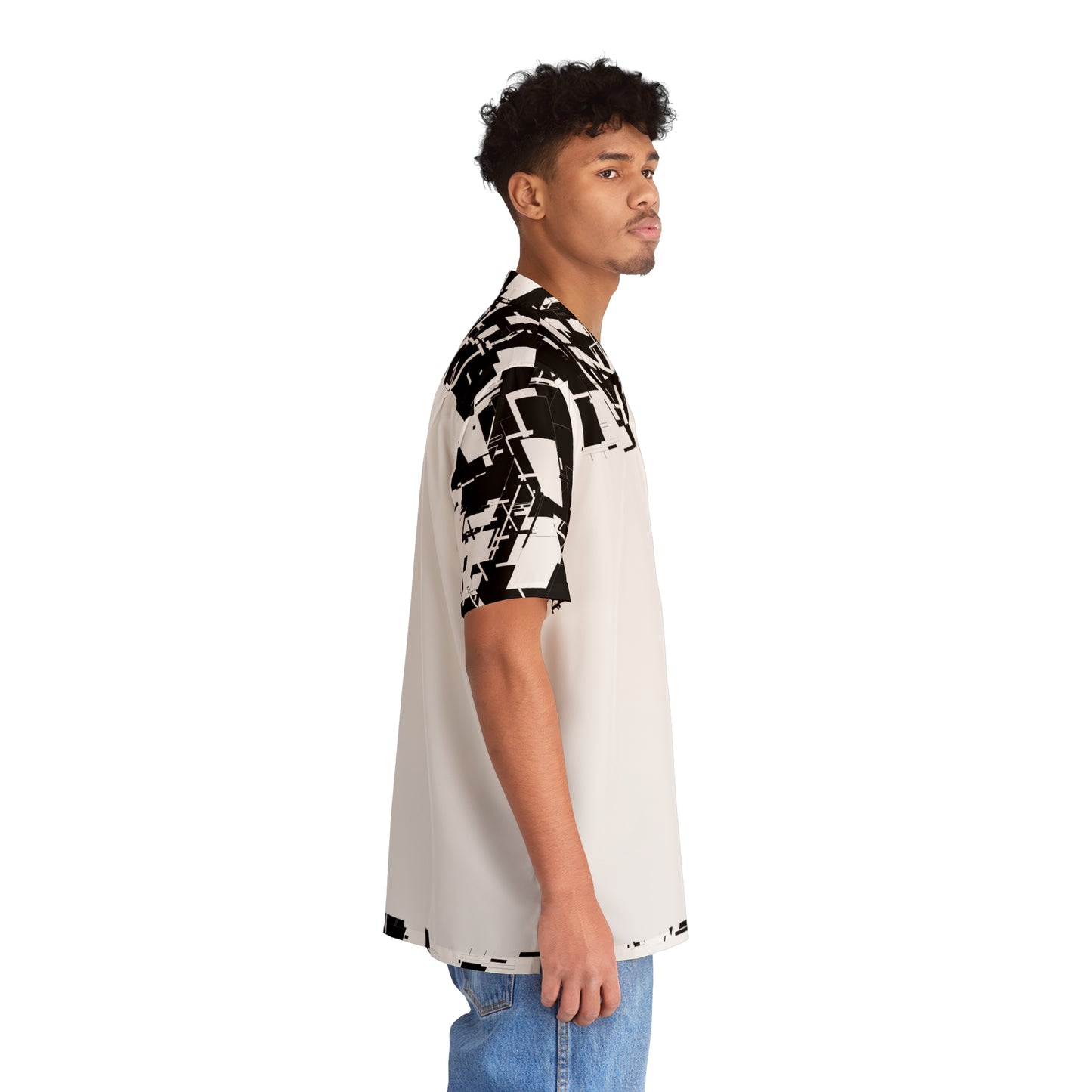 White Cyber Button Up