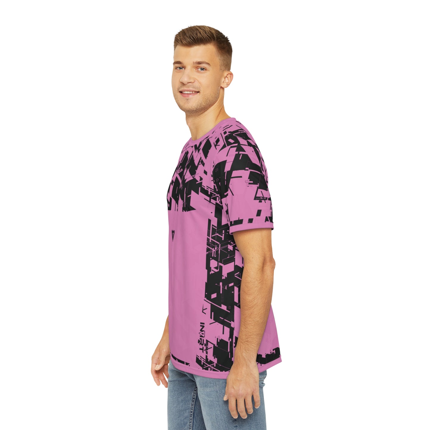 Men's Cyber Line Pink T Shirt