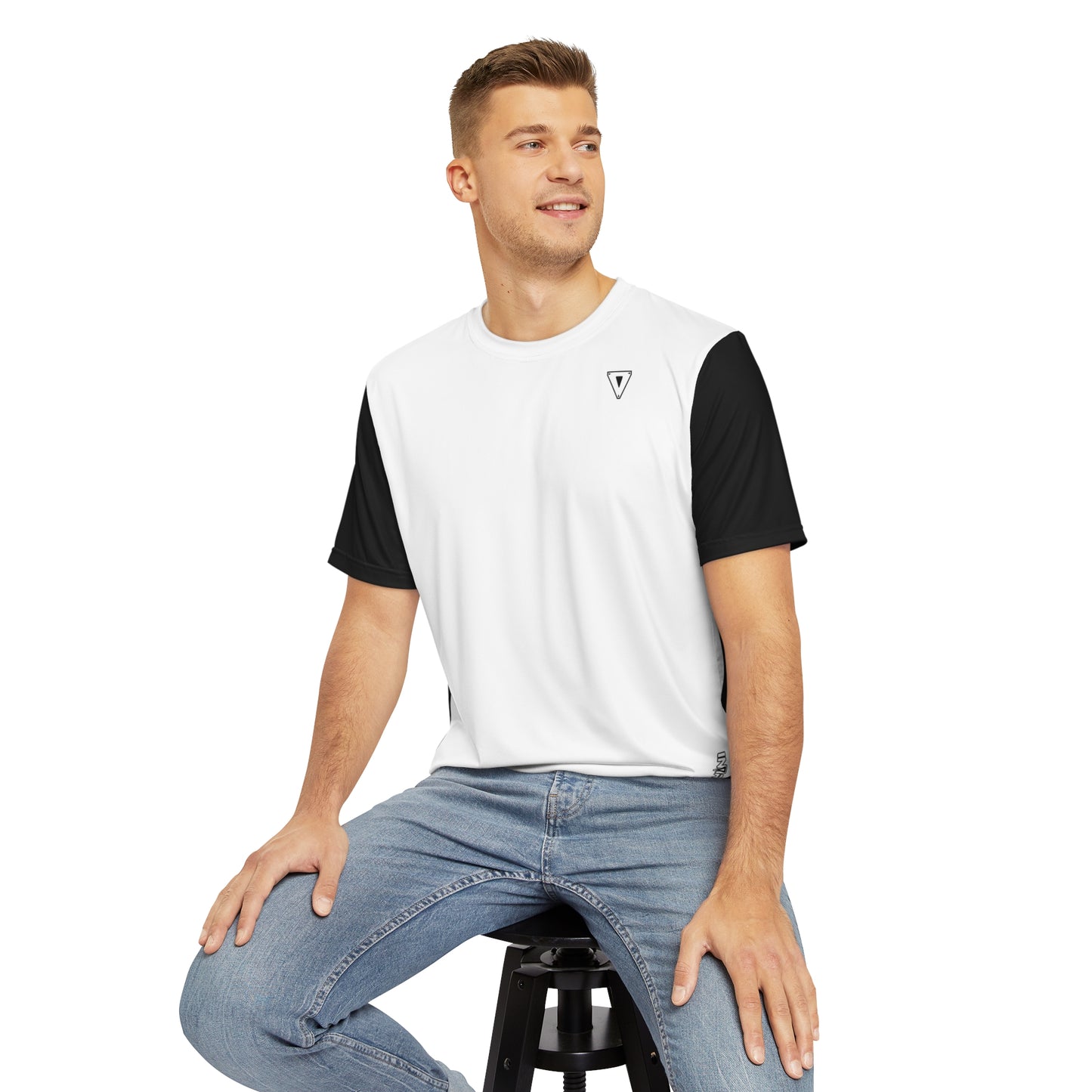 Men's Plain Cyber White Line T Shirt V2