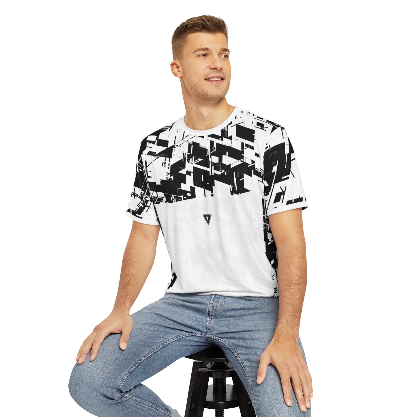 Men's Cyber Line White T Shirt