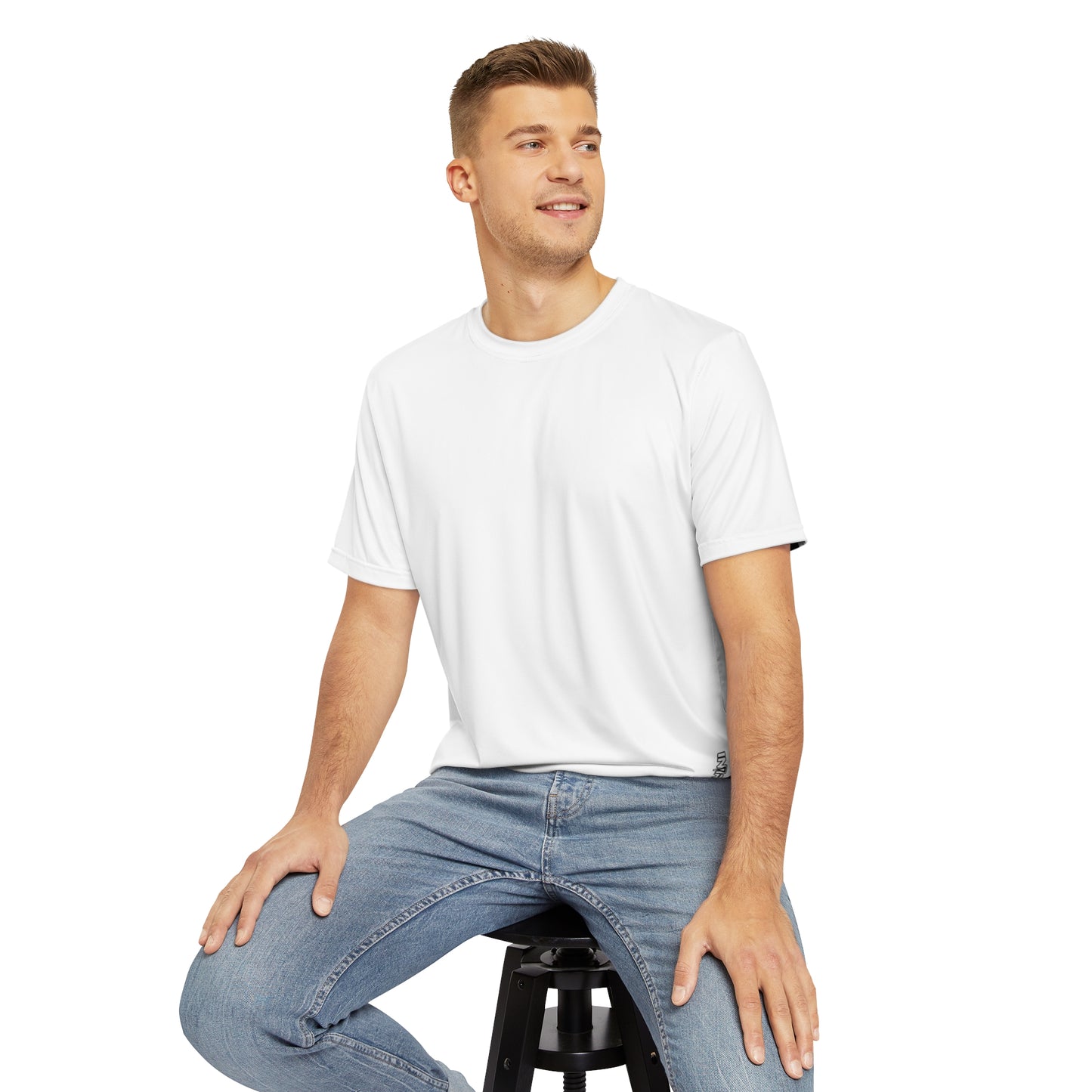 Men's Plain Cyber White T Shirt