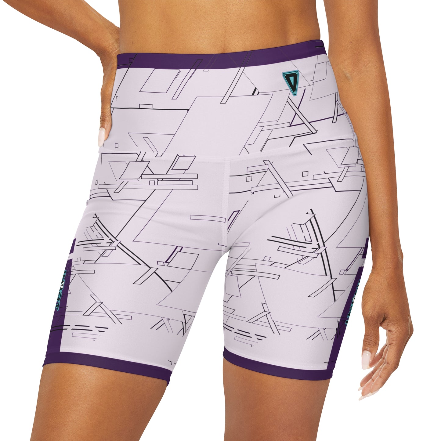 Cyber Purple Colorize High Waisted Fitness Shorts