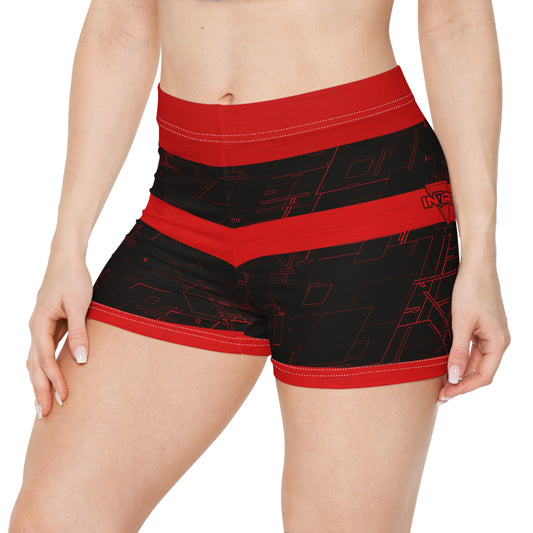 Cyber Red Fitness Shorts V2