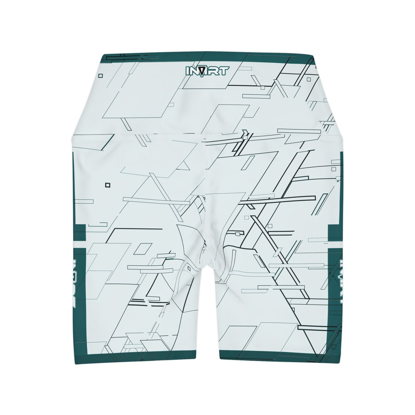 Cyber Teal Colorize High Waisted Fitness Shorts