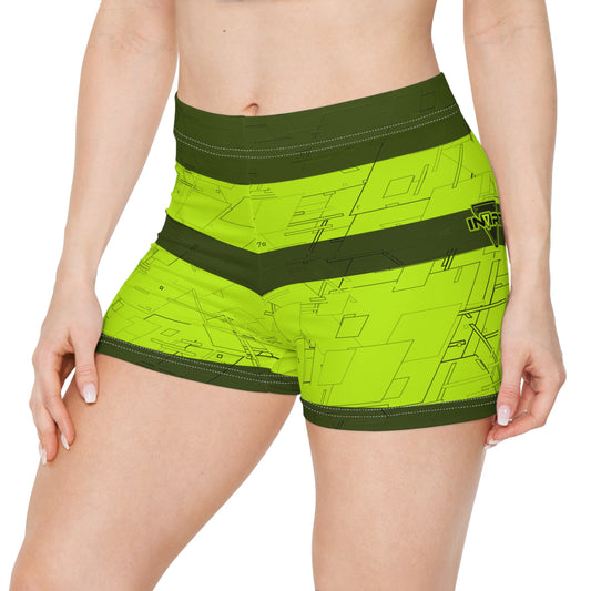 Cyber Plasma Green Fitness Shorts