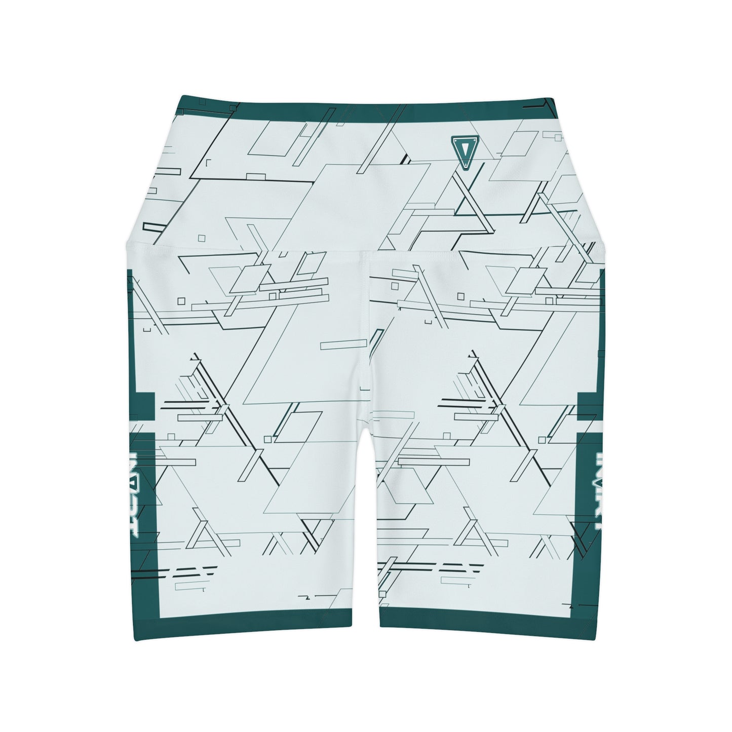 Cyber Teal Colorize High Waisted Fitness Shorts