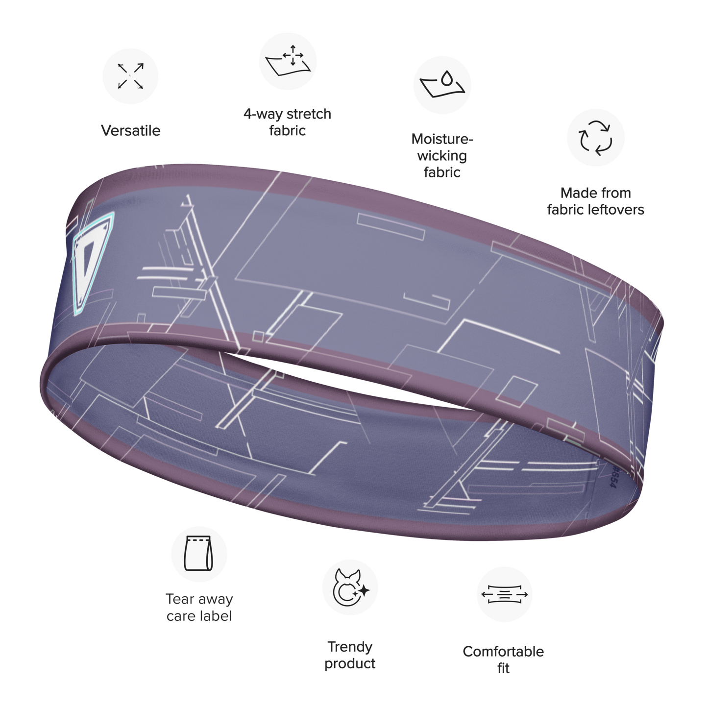 Cyber Neutral Purple Headband