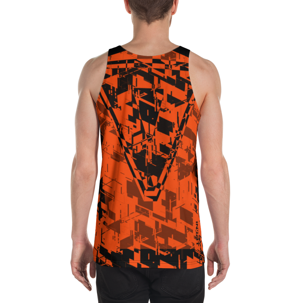 Men's Cyber Plasma-Orange VBack Tank Top