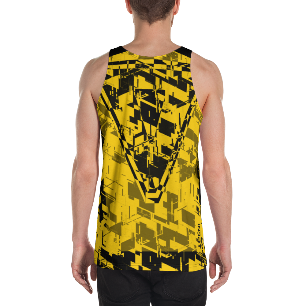 Men's Cyber Yellow VBack Tank Top