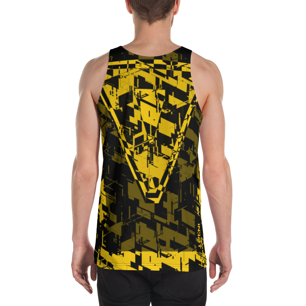 Men's Cyber Yellow VBack2 Tank Top