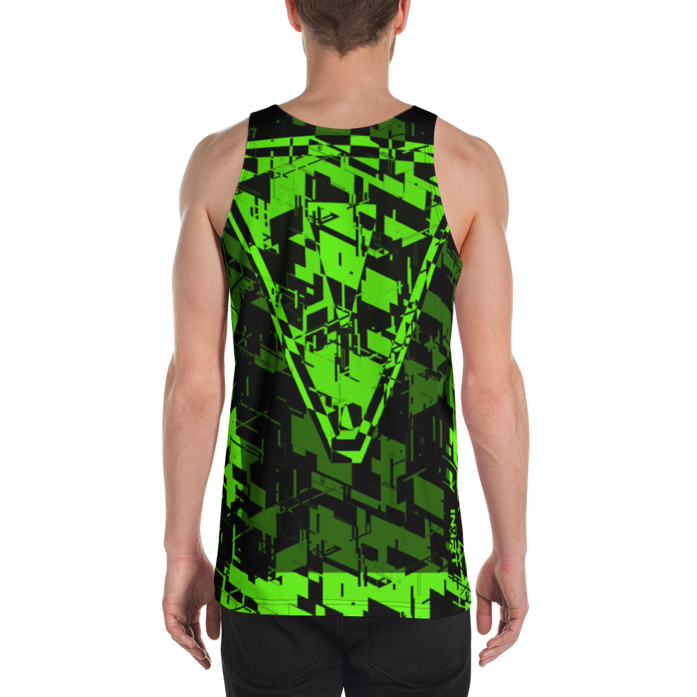 Men's Cyber Green VBack2 Tank Top