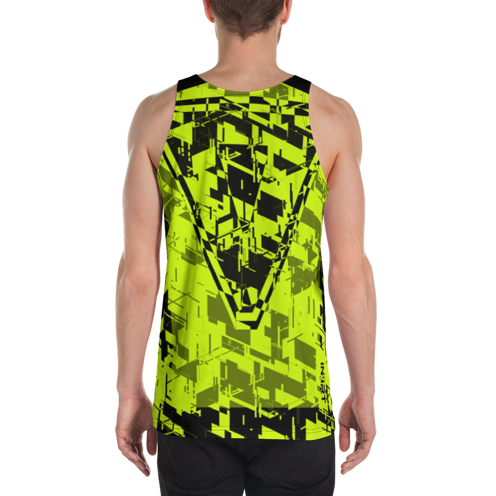 Men's Cyber Plasma-Yellow VBack Tank Top