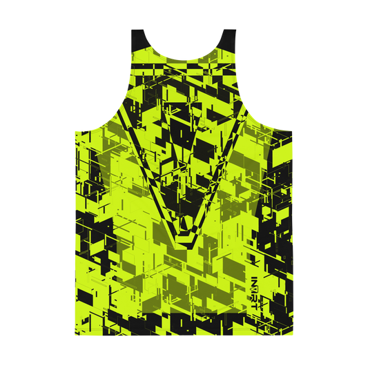 Men's Cyber Plasma-Yellow VBack Tank Top