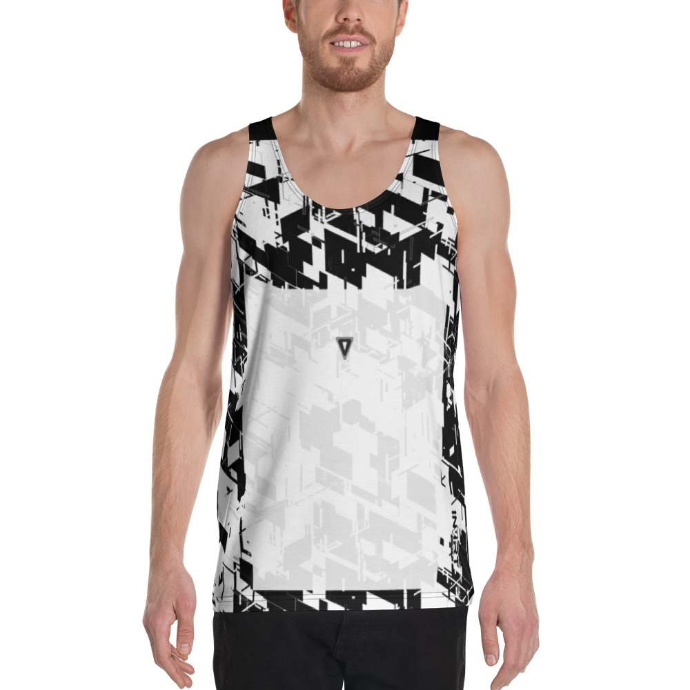 Men's Cyber White VBack Tank Top - Special Edition