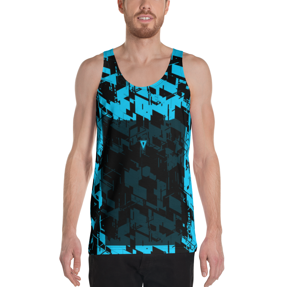 Men's Cyber Blue V2 Tank Top