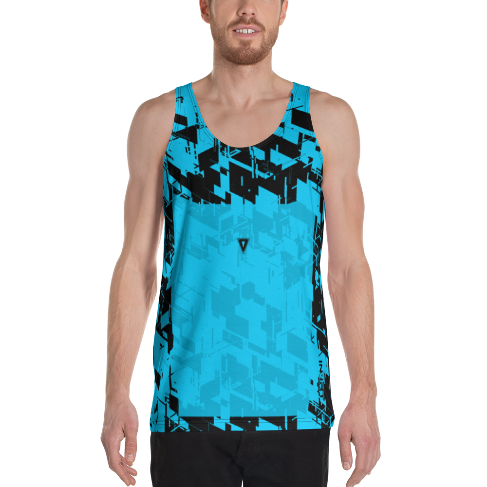 Men's Cyber Blue VBack Tank Top