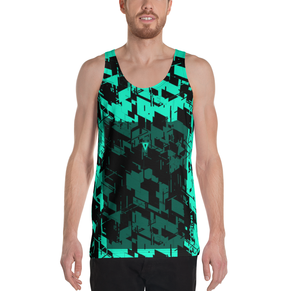 Men's Cyber Teal VBack2 Tank Top