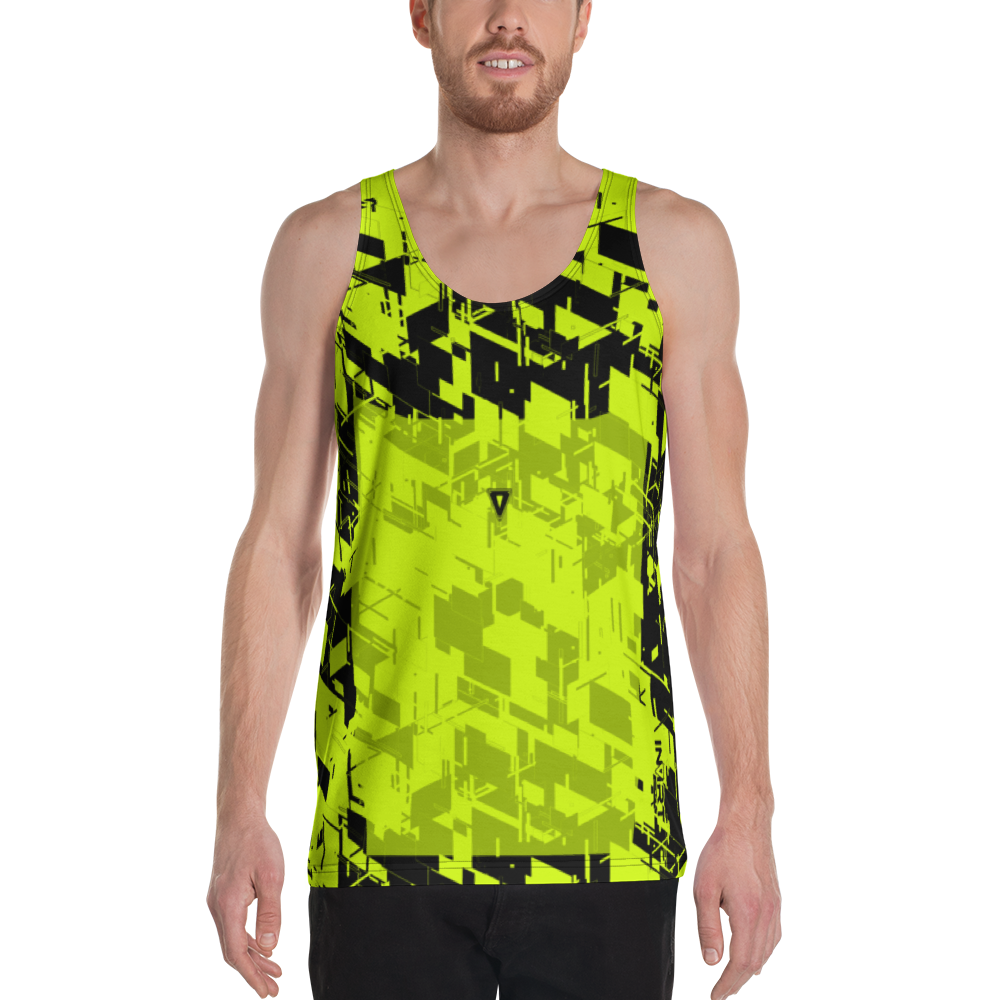 Men's Cyber Plasma-Yellow Tank Top