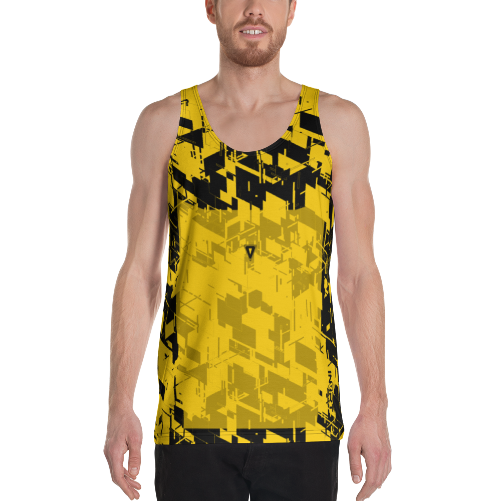 Men's Cyber Yellow VBack Tank Top