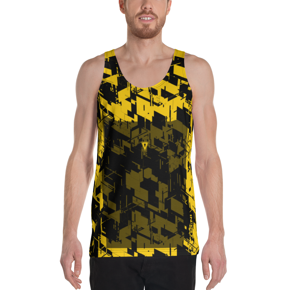 Men's Cyber Yellow VBack2 Tank Top