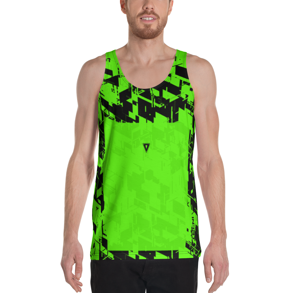 Men's Cyber Green Vback Tank Top