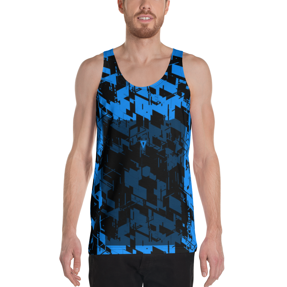 Men's Cyber Blue-Plasma VBack2 Tank Top