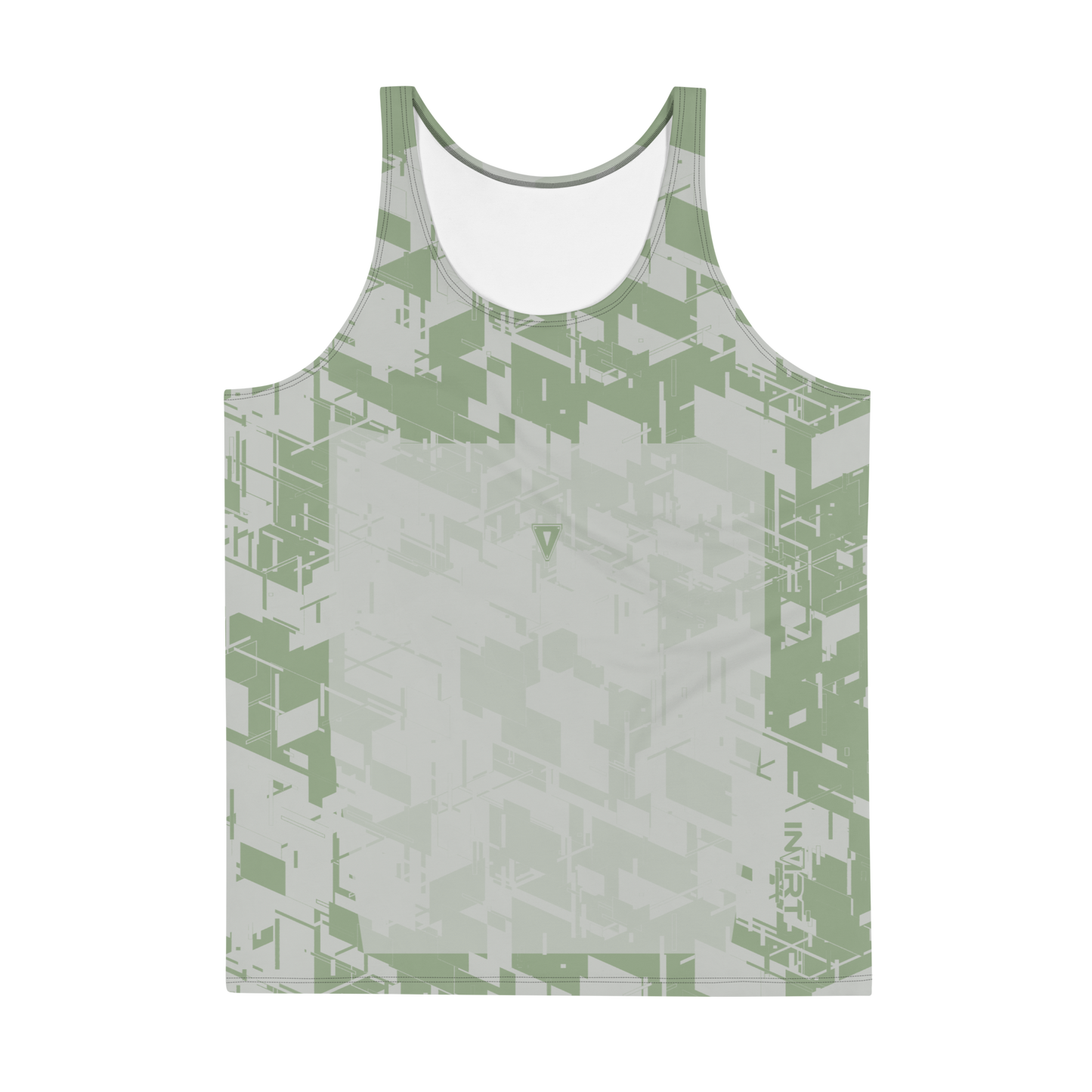 Men's Neutral Green Cyber VBack Tank Top V2