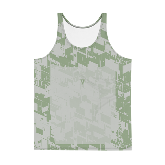 Men's Neutral Green Cyber VBack Tank Top V2