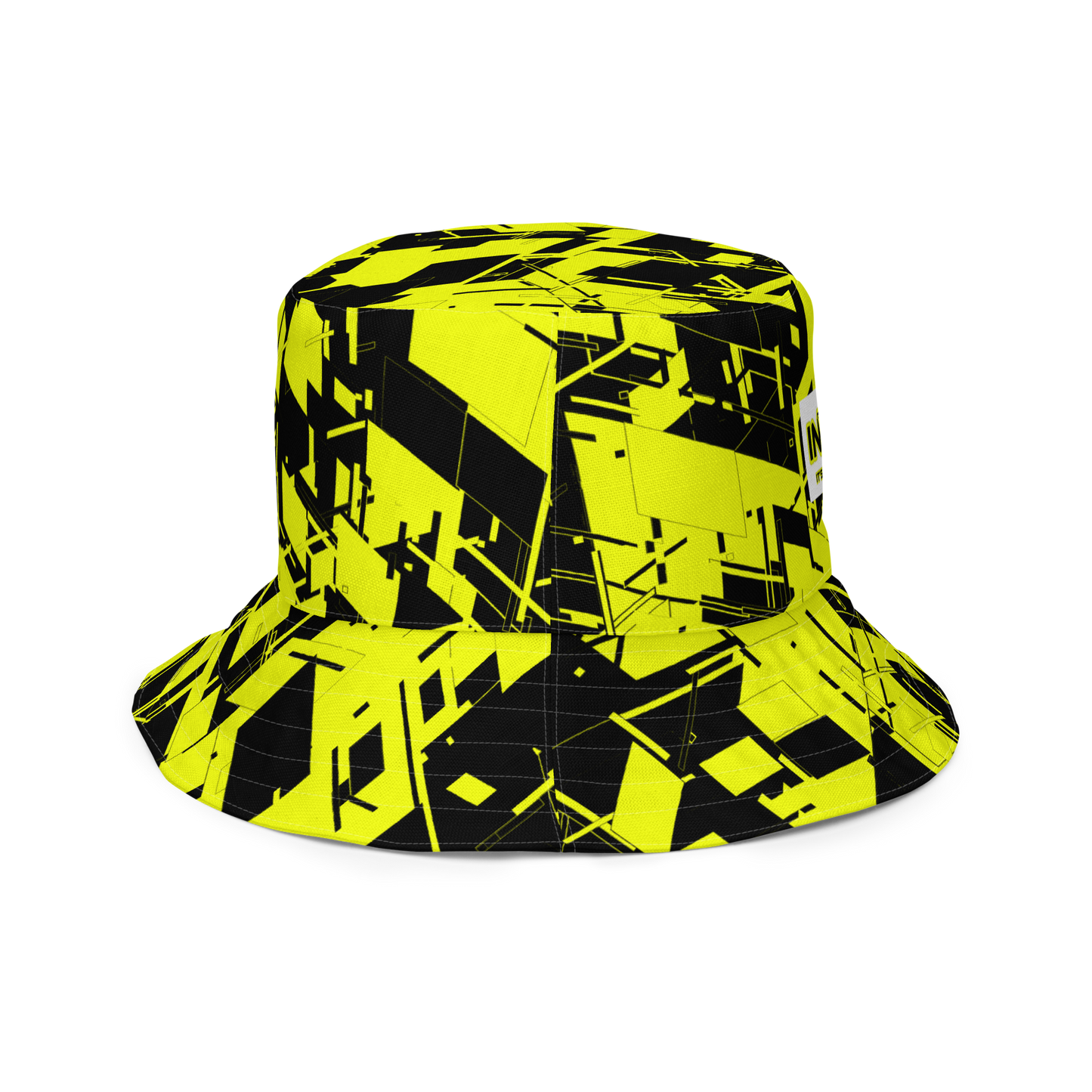 Reversible Cyber Yellow-Plasma Bucket Hat V3